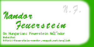 nandor feuerstein business card